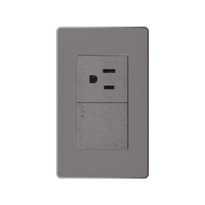 Toma + Interruptor Plus Silver ETI205