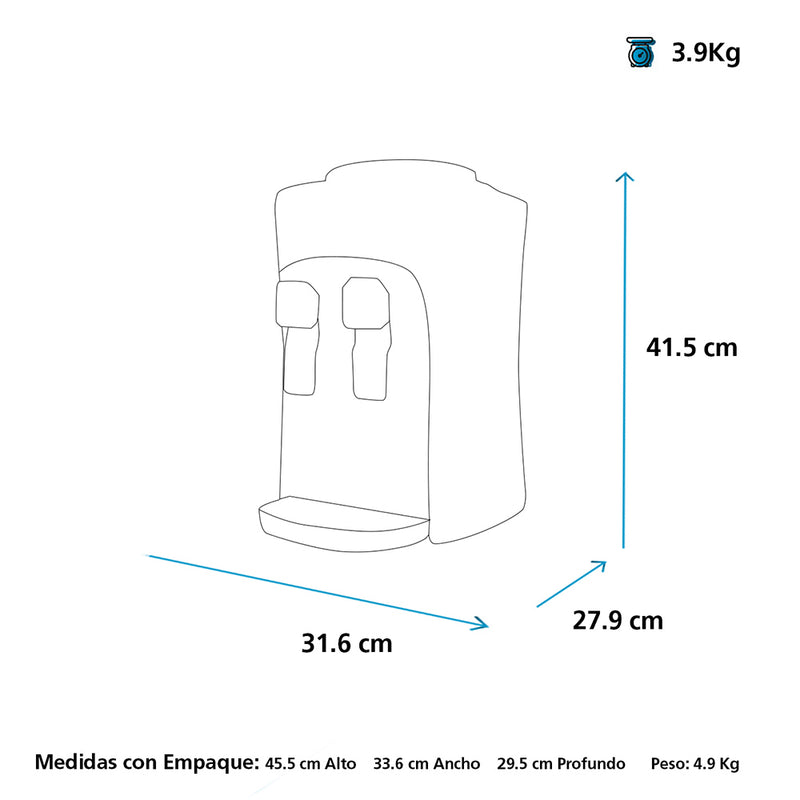 EMM2PN   Dispensador Mabe Agua Fría/Caliente Negro