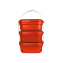 Portacomidas Cuadrado Set x 3 Unidades Rojo 03684ROJO