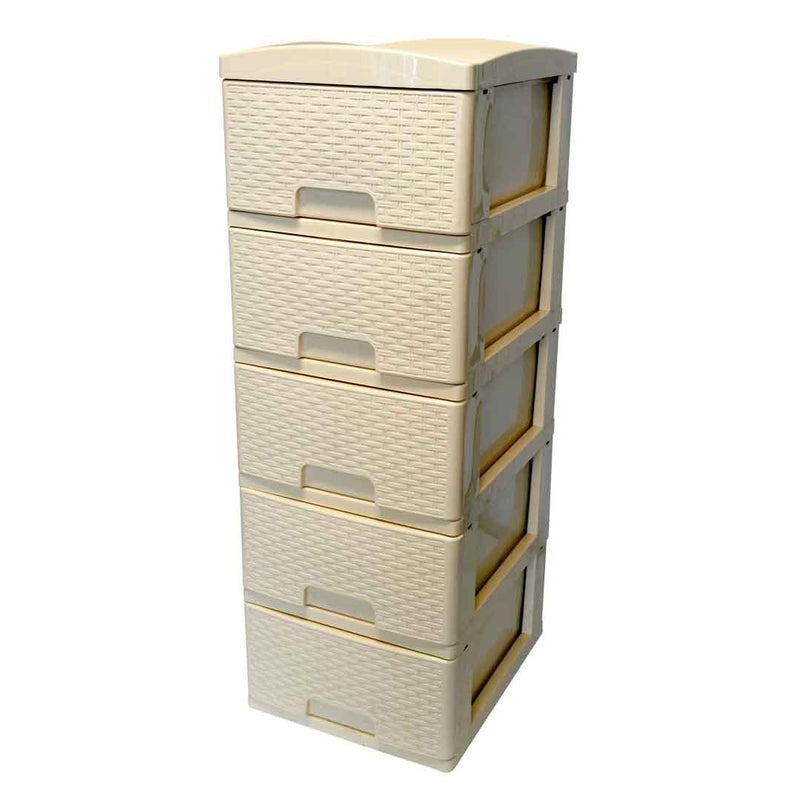 Practimueble Pequeño x 5 Cajones - Rattan - Beige