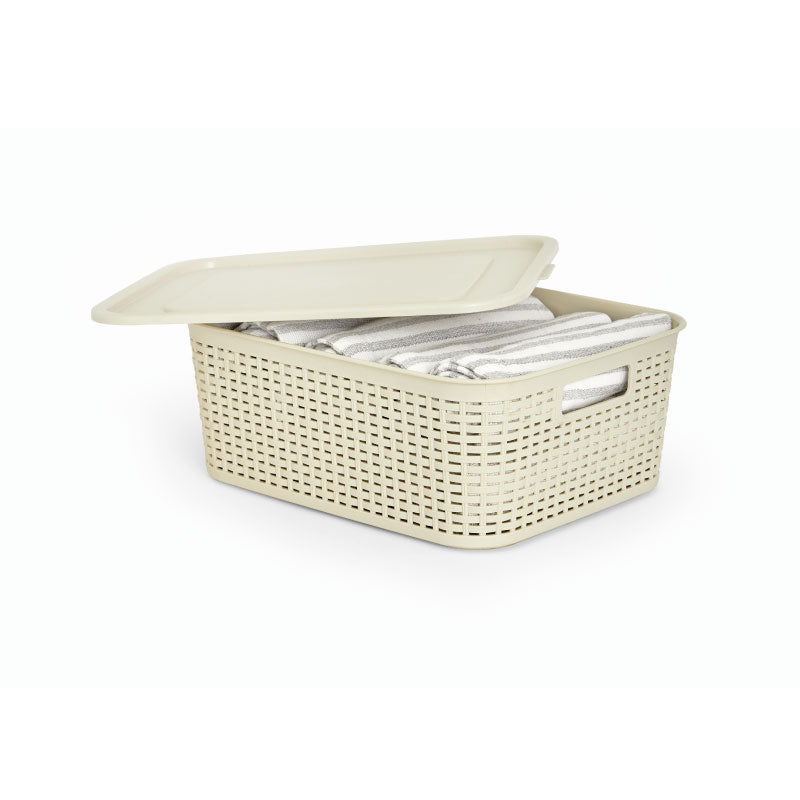 Canasta Rattan Ecored 8Lt Beige 02496BEIGE