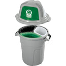 Basurero Residuos 1, Litros x 3 Tapa Vaivén Negro, Blanco, Verde 12205