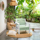 Sillon Baru Verde Salvia y Blanco 14192