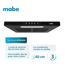 Campana De Pared mabe 60cm, de 110V Negro CM6035NV0