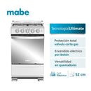 Estufa de Piso 4 Puestos 20" Inox con Horno y Grill EMC5140ANG0