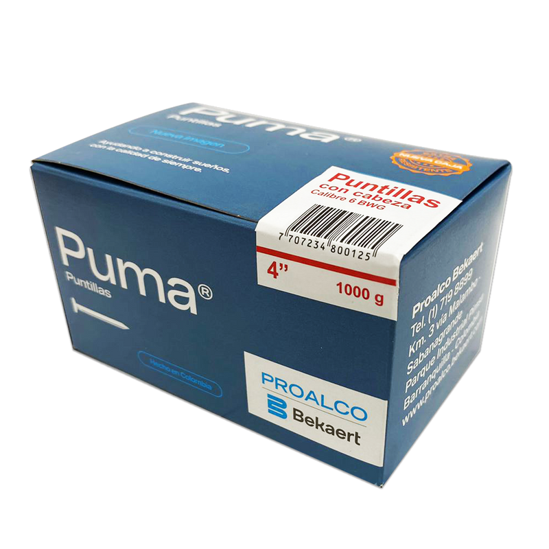 Puntilla con cabeza 4" Cajas X 25 Cajetillas de 25Kg -210954