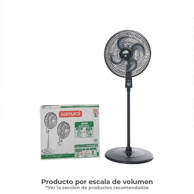 Ventilador SAMURAI AirProtec Maxx 2en1 Negro.