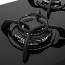 Cubierta de empotrar de Cristal de 76 Cm Negro Gas Natural 9000748