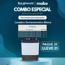 Combo Pague 20 Lleve 21 Lavadoras Semiautomáticas Mabe Blanco 11-13-16Kg COMBO20X21SEMIMIX