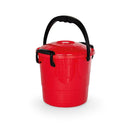 Balde Fantasía  de 5 Litros Transparente Manija Roja 06552ROJO