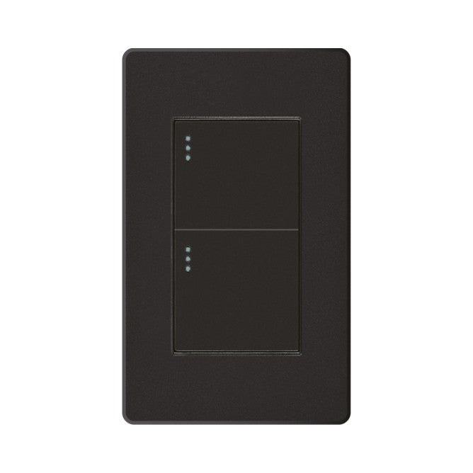 Interruptor Doble Plus Negro ETI189