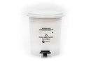 Papelera Pedal 12Lt Peletizada Blanco 1103