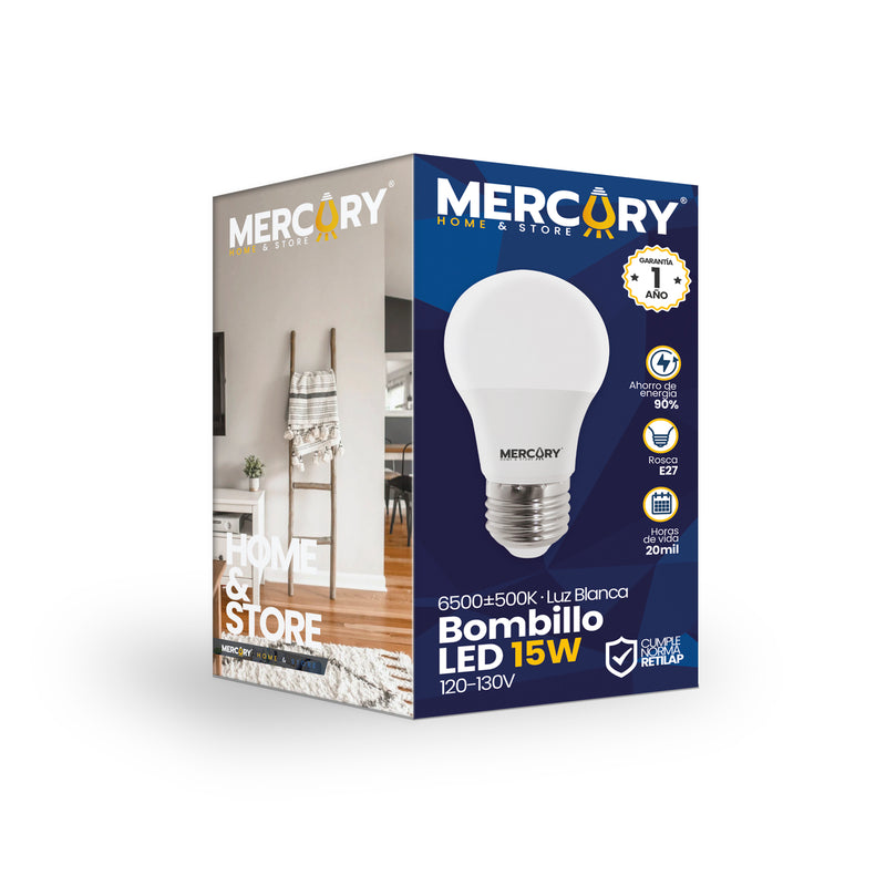 Bombilla LED de 15 Watts E27 6500K Blanco IBL08
