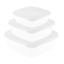 Juego de Recipientes Hermeticos Bajos Cuadrados x 3 1380700