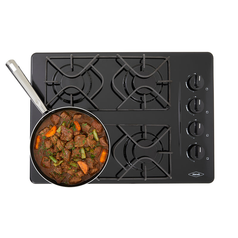 Cubierta para Empotrar ARL de 66 Cm Color Negro Gas Natural 9001646