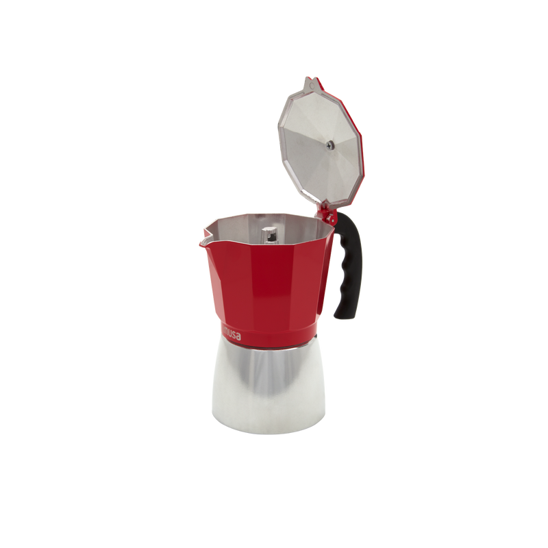 Cafetera Expresso 3 Tazas Con Asa Rojo 6116400