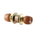 Cerradura Alcoba Thor Pomo Madera Clara Bronce THCHA116