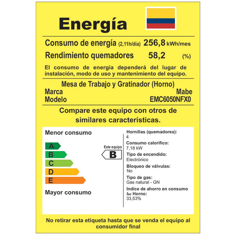 Estufa De Piso Mabe 24" Acero Inoxidable Gas Natural.