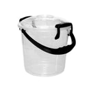 Balde Fantasía 10 L Transparente con Manija Negra 06544NEGRO