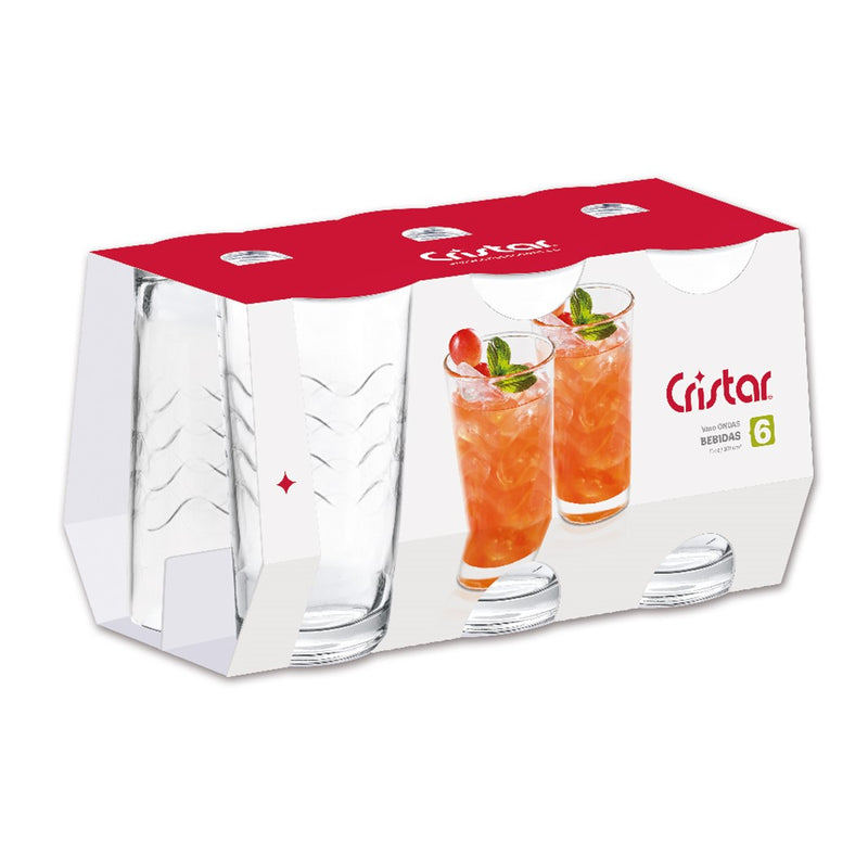 Vaso Ondas Bebidas 11.25oz 8 Canastillas x 6 Unidades 0293CL