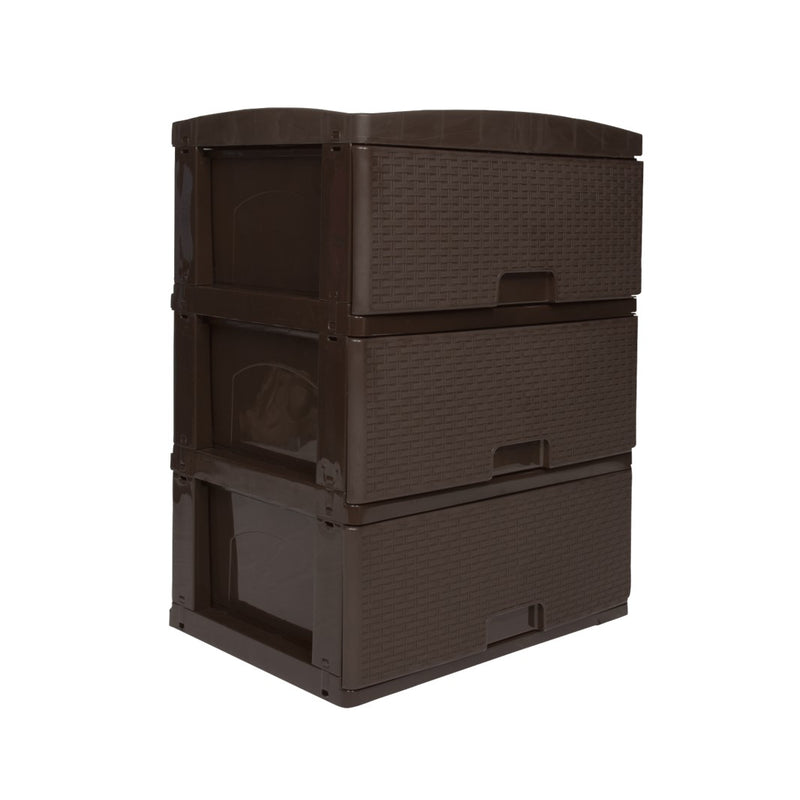 Practimueble Grande x 3 Cajones- Rattan - Wengue 787