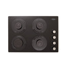 Cubierta Haceb 60x43 cm 4 Puestos Cristal Gas Natural Negro 9003422