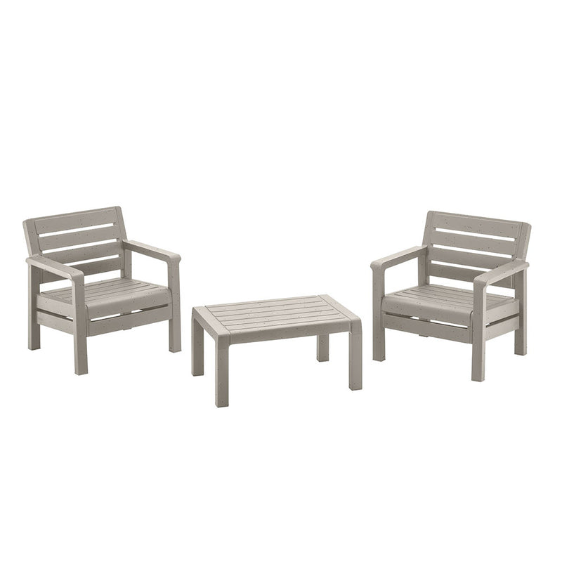 Set Balcon Baru x2 Sillones Color Cemento 14255