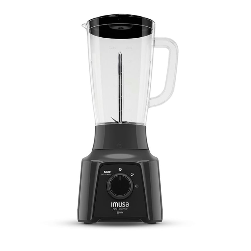 Licuadora Imusa PowerMix Plus 2 Velocidades Vaso Plástico Negro