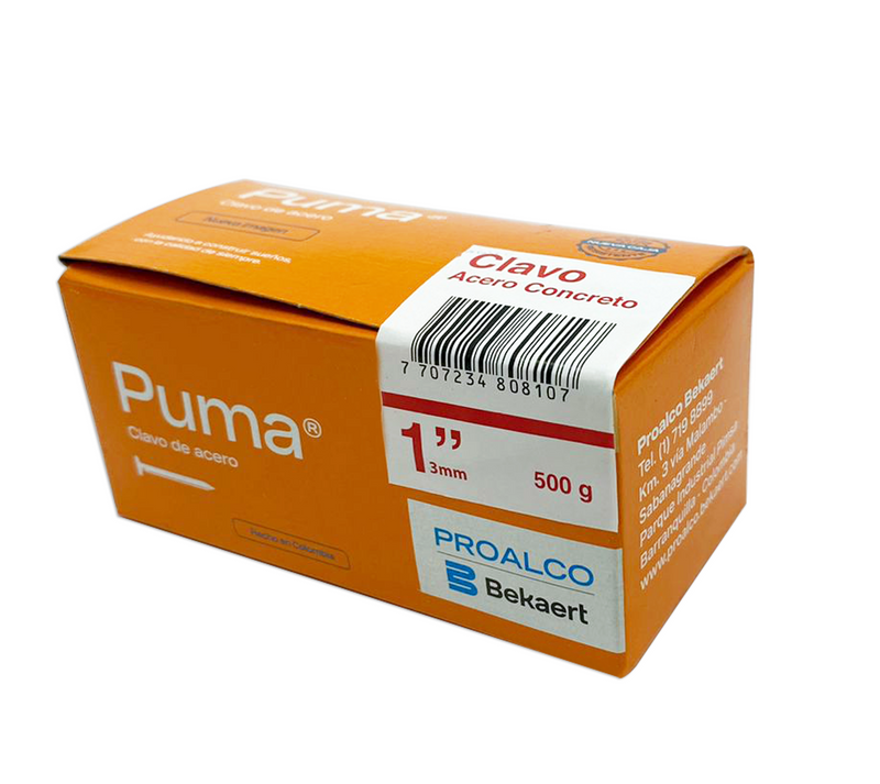 Clavo Acero Concreto de 1" x 3MM x 25KG -703444