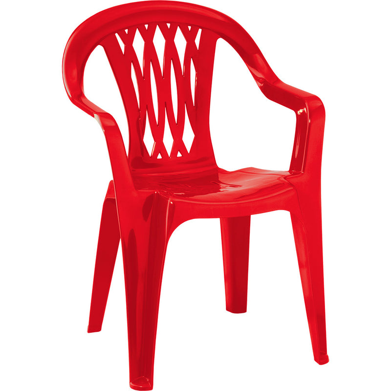 Silla Sinfonía Con Brazos Rojo