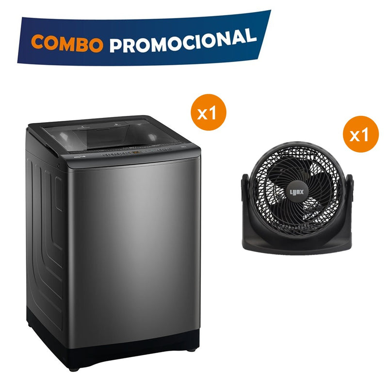 Combo 1 Lavadora 14KG Grey + Ventilador 8" Lynx COMBO4120LYNX8