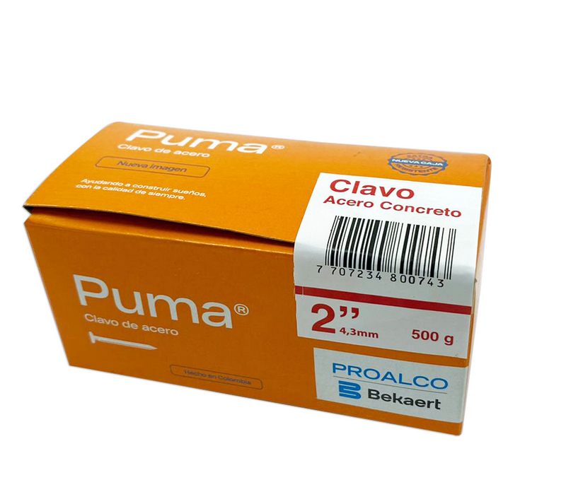 Clavo de Acero Concreto 2" x 4,3mm X 25KG -703446