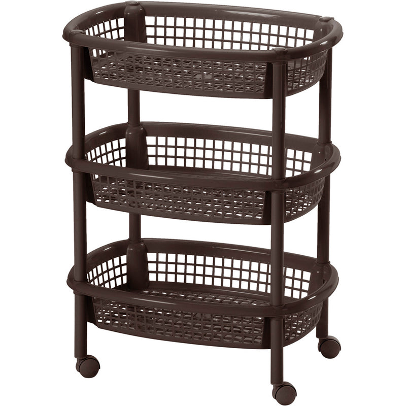 Canasta Móvil Ovalada Wengue 9852