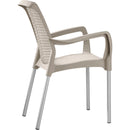 Silla Shia Con Brazo Taupé 9404