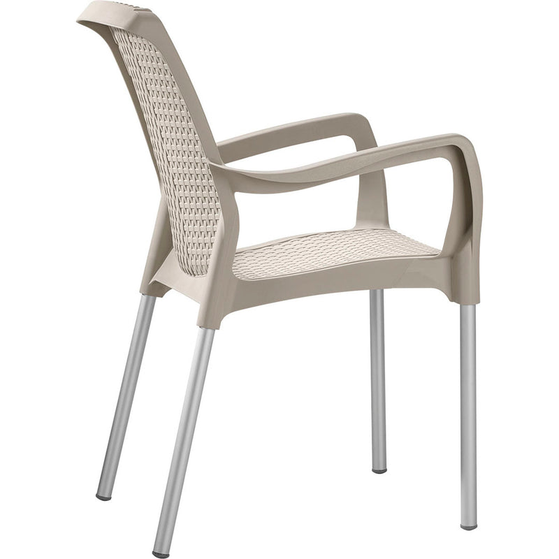 Silla Shia Con Brazo Taupé 9404