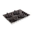 Cubierta Haceb 60x43 cm 4 Puestos Cristal Gas Natural Negro 9003422