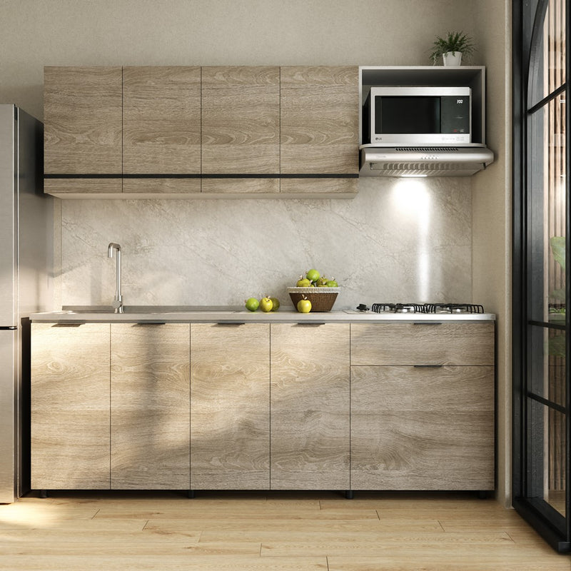 225472    Cocina Moscú 2.10mts Izquierdo 4 Puestos Austral + Campana