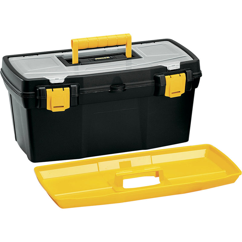 Caja Herramientas 19 Pulgadas Tapa Panal Apilable Negro