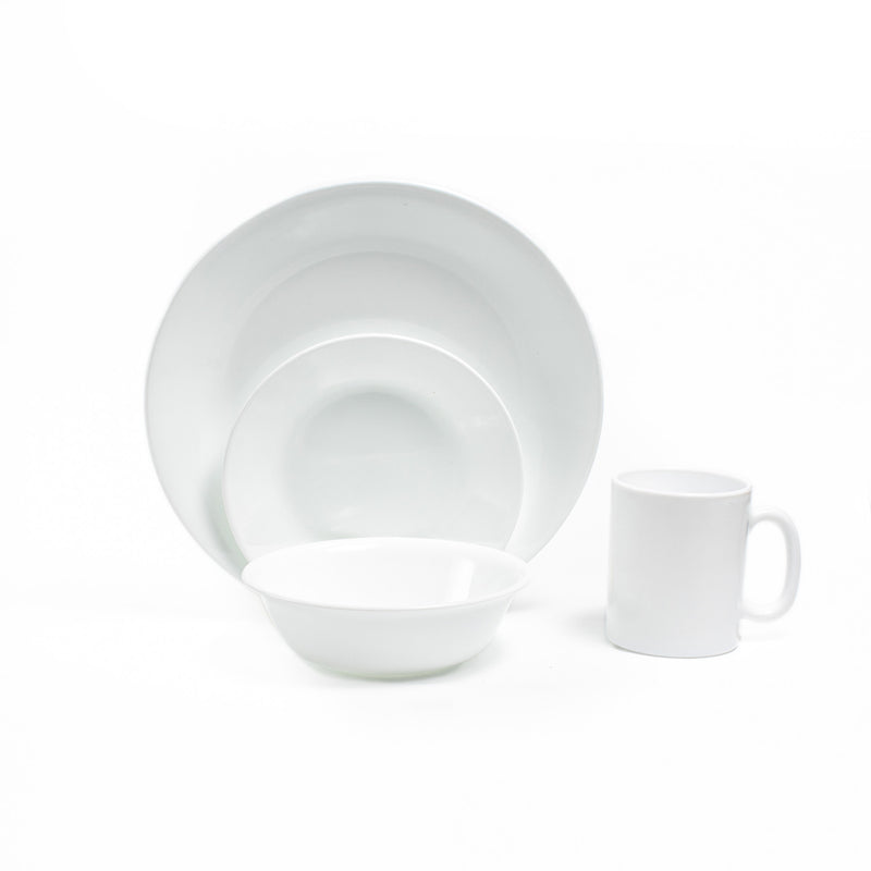 Vajilla Corelle 4 Puestos 16 Piezas White Vitrocerámica 6022003