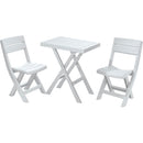 Combo Mesa Cuadrada Plegable + 2 Sillas Plegables Barú Gris 13012