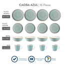 Vajilla Corona 8 Puestos 32 Piezas Lovely / Caoba Azul VL1964080132