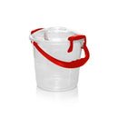 Balde Fantasia 5Lt Transparente Manija Roja 06543ROJO
