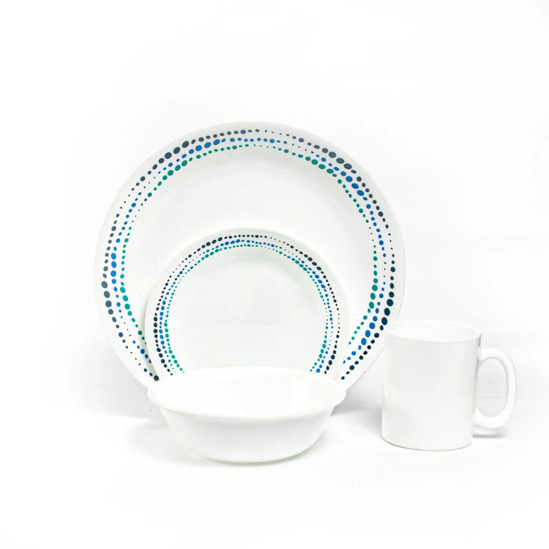 Vajilla Corelle 4 Puestos 16 Piezas Ocean Blues 1119403