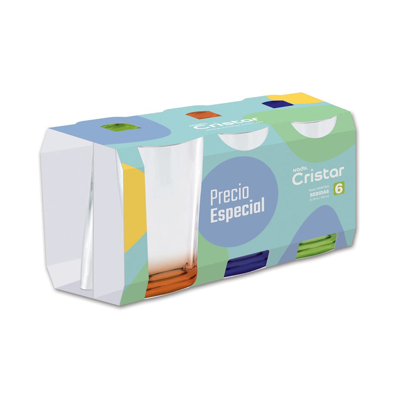 Vaso Verona Bebidas 12oz 8 Canastillas x 6 Unidades 0669CFC6