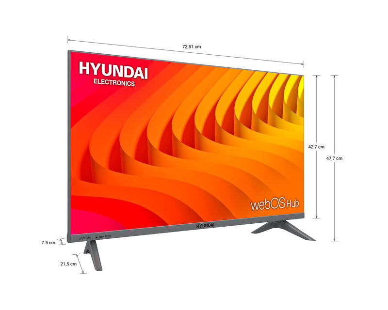 Televisor LED de 32" 81 Cm SMART HD Sin Borde