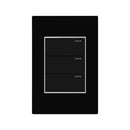 Interruptor Triple Conmutable Black ETI54