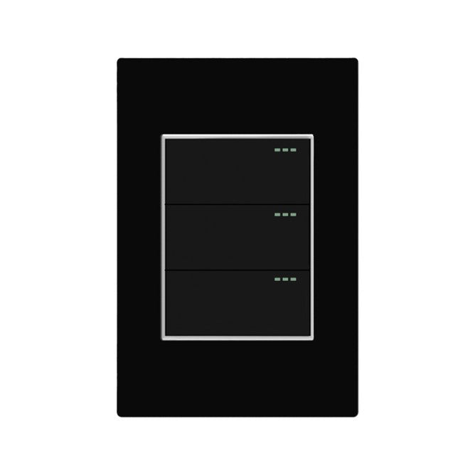 Interruptor Triple Conmutable Black ETI54