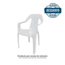 Silla Oceanía con Brazos Peletizada (Espaldar Ratan) - Blanco 919