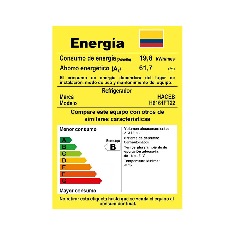 9002739    Nevera Frost Con Escarcha de 220 Litros R2 Titanio