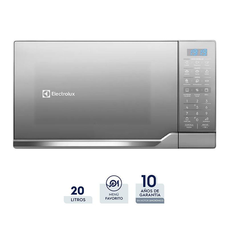 Horno Microondas Freestanding de 25 Litros Plata